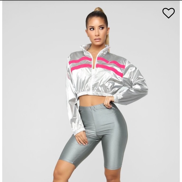 FASHION NOVA grey reflecting jacket - Picture 1 of 6